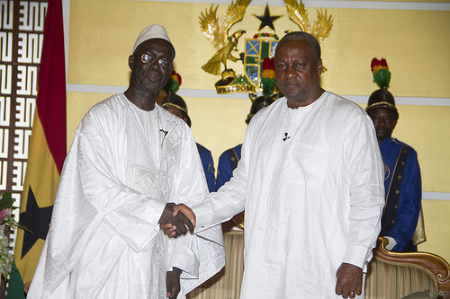 President Mahama with H.E. Arafan Kaba from Guinea