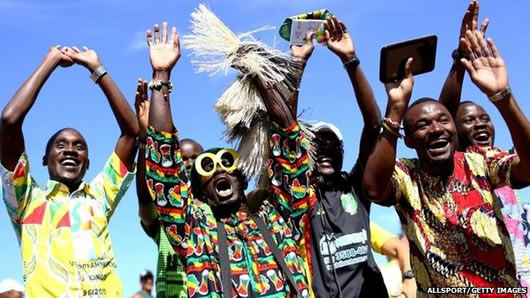 Hundreds of Ghanaian football fans travelled to Brazil to follow their team in the World Cup