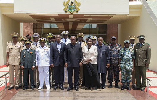 ECOWAS Chiefs of Defence Staff with President Mahama