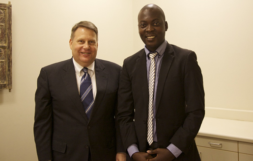 Mr. Franz- Seitz, US Consul General with Diplomatic Call Editor S. Owusu Mante