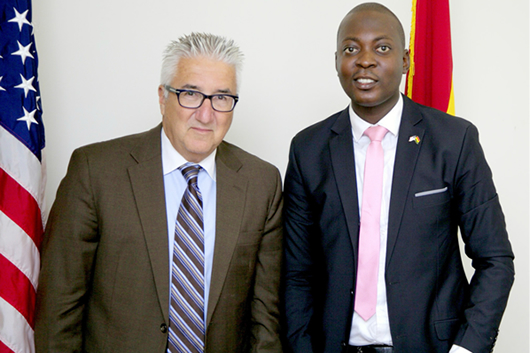 Outgoing U.S Ambassador Gene Cretz with Diplomatic Call Editor, Seth Owusu-Mante