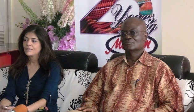 Mr. Godwin Avenorgbo, Melcom Group Communications Director with Mrs. Sonya Sadhwani, Melcom Group Director of Brand Management at the event