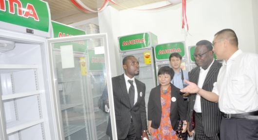 Mr. Ji Jiang Chinese Consular in charge of Economic Activities in Ghana, at the opening of the AUCMA showroom
