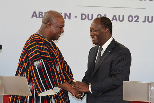 John Mahama and Alassane Ouattara
